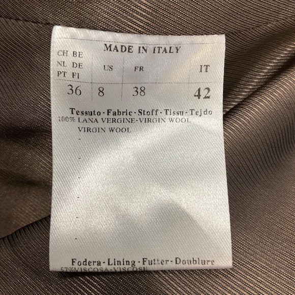 LORO PIANA TAUPE SUPERFINE WOOL COAT - Picture 5 of 7